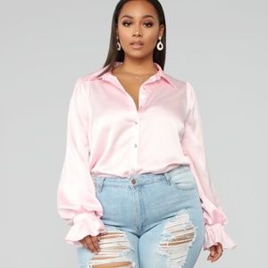 FASHION NOVA My Subtle Heart Top - Blush